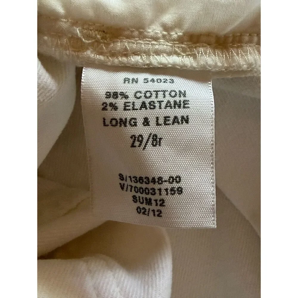 Gap 1969 Long & Lean White Jeans Women's 29/8R Bootcut Stretch NWOT - Picture 7 of 8
